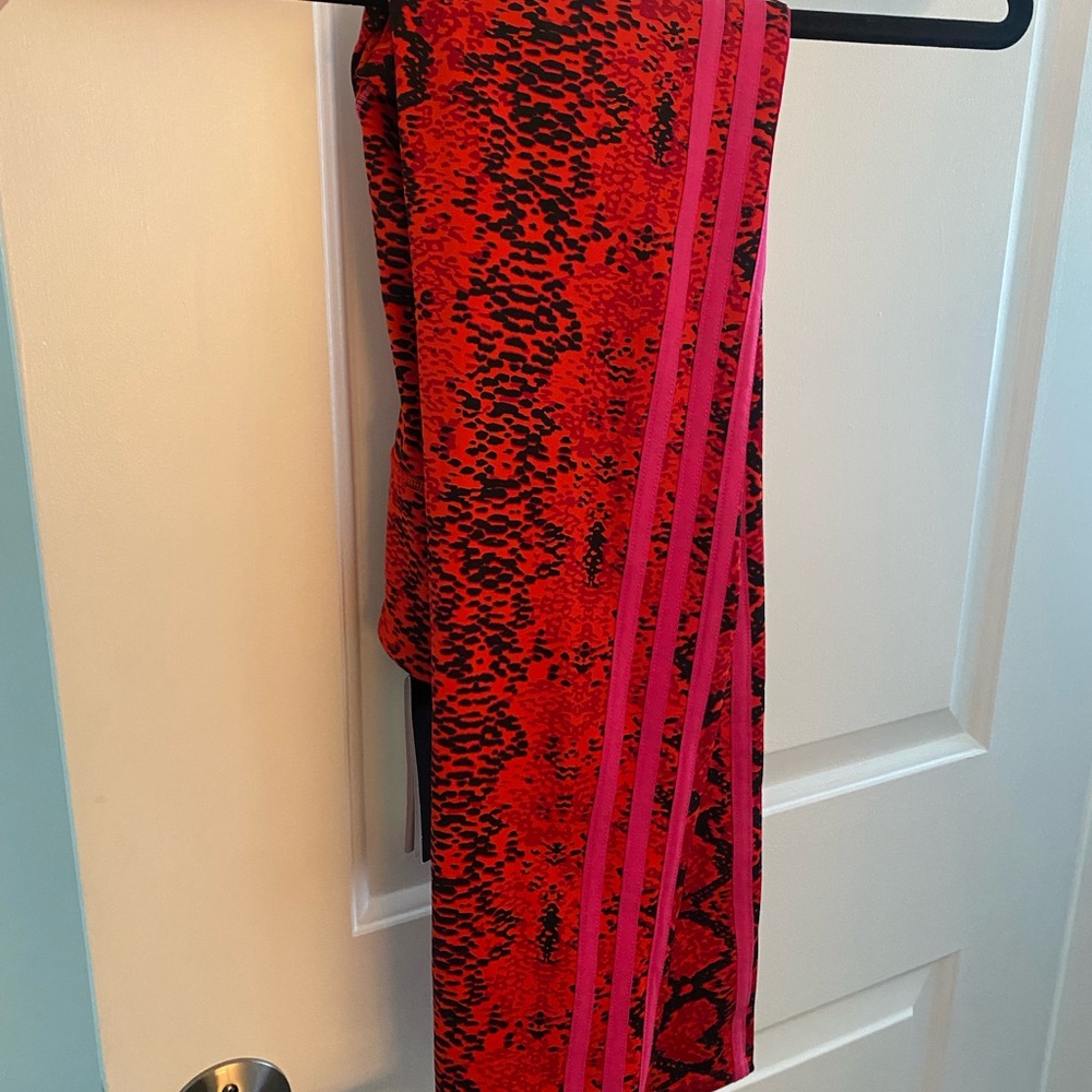 Red and Pink Snake Print Leggings Ivy Park